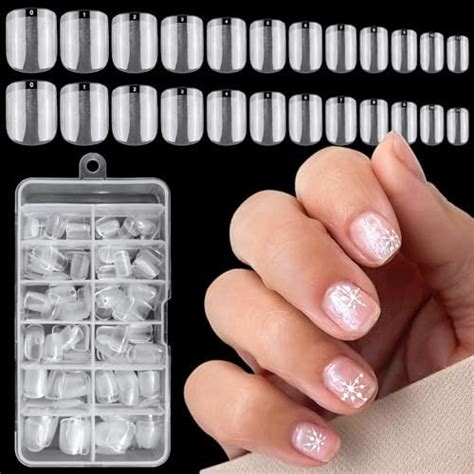 Amazon 600Pcs Extra Short XXS Square Gel Nail Tips SINOKAME Small