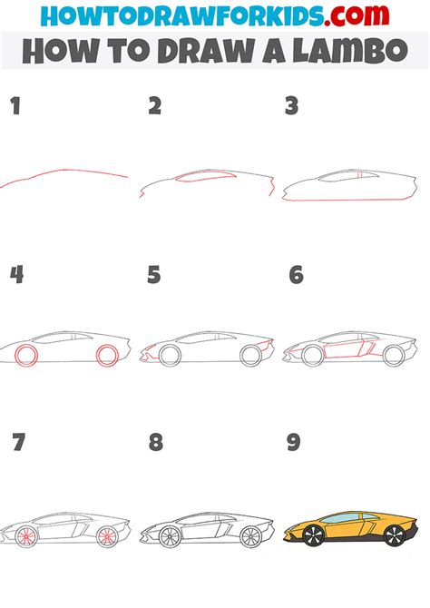 How to Draw a Lambo - Easy Drawing Tutorial For Kids