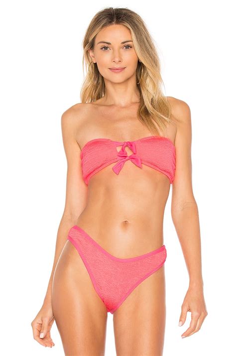 Lspace Kristen Bikini Top In Neon Pink Revolve