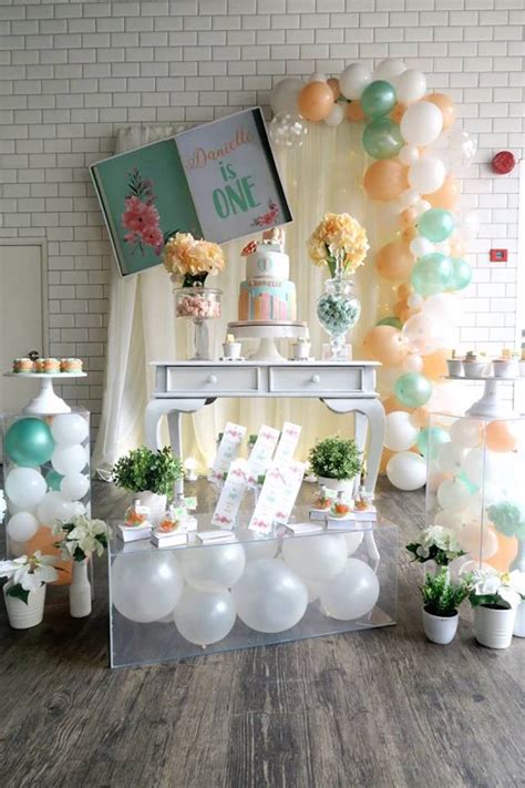 Kara's Party Ideas Pastel Book Themed 1st Birthday Party | Kara's Party ...