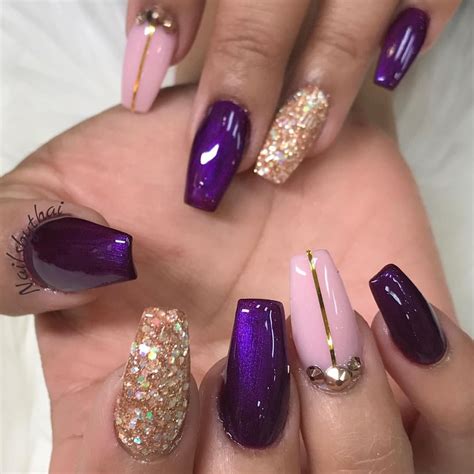 Dark Purple Gel Nail Designs Design Talk