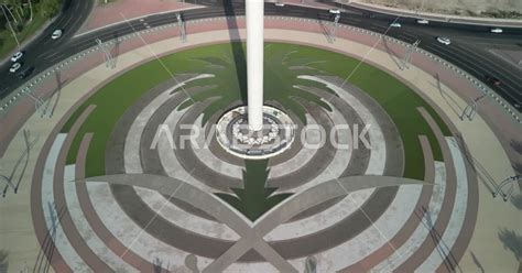 Famous Jeddah landmarks, aerial photography of the longest flagpole in ...