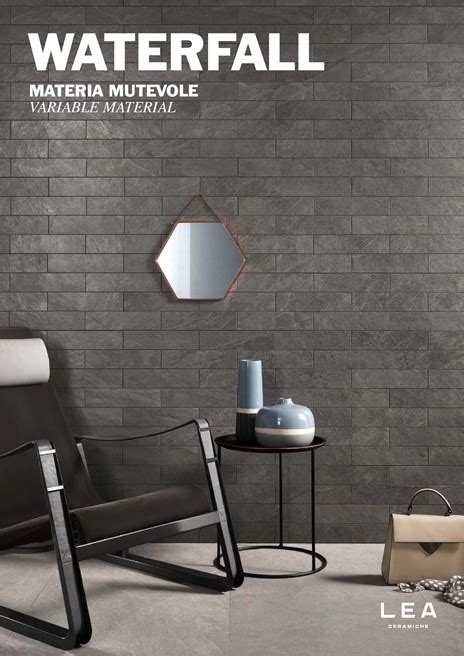 WATERFALL GRAY FLOW Porcelain Stoneware Wall Floor Tiles With Stone