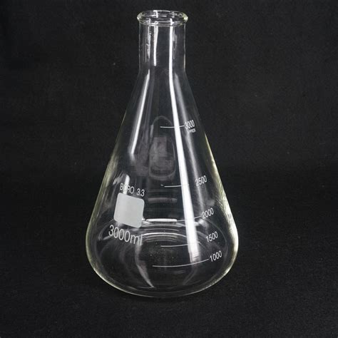 Conical Erlenmeyer Flask 50 5000ML G3 3 Borosilicate Glass Lab Supplies