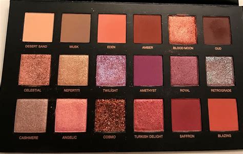 Cali Girl Huda Dessert Dusk Palette Swatches