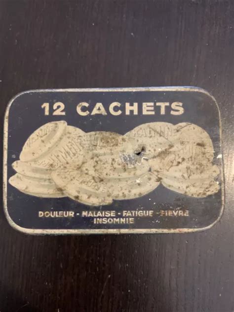 Ancienne Bo Te De M Dicaments Kalmine Cachets En M Tal Vide