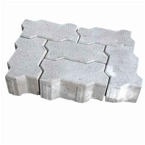 Grey Mm Gray Concrete Zigzag Paver Block At Rs Piece In