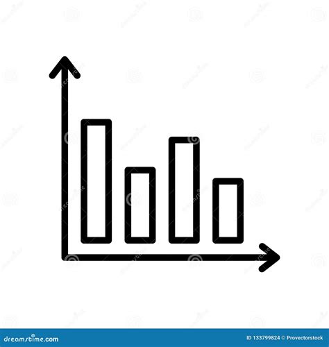 Bar Graph Icon Vector Isolated On White Background Bar Graph Si Stock