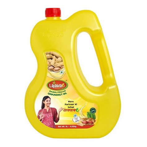 Lajawab 5ltr Groundnut Oil Packaging Size 5 Litre Speciality Low