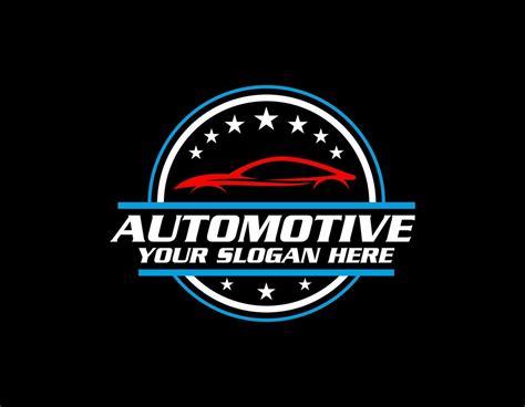 Auto Style Car Logo Design With Concept Sports Vehicle Icon Silhouette