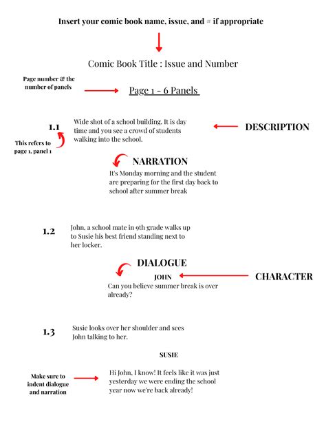 Comic Script Format How To Write A Comic Script Fast — Storyspread