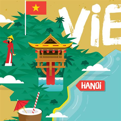 Vietnam Tourist Map Behance