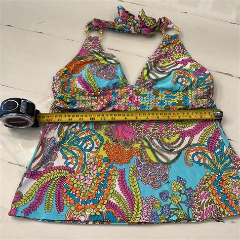 Beautiful Trina Turk Bikini Bathing Suit With Gold Je Gem