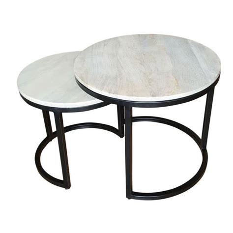 Tables Basses Gigognes Cosy Home Design Eclipse Bois De Manguier