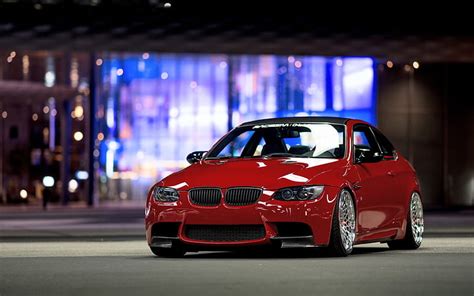 BMW E92 M3 Coche Rojo Vista Frontal BMW Rojo Coche Frontal Vista