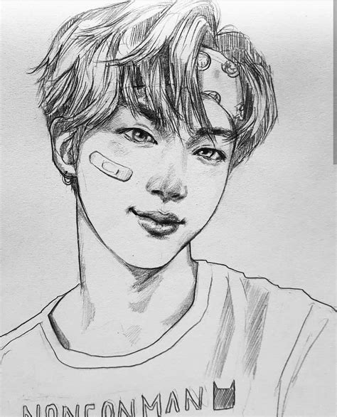 Pin By Akira Marquez On ｡ Fan Art ｡ Bts Drawings Kpop Drawings