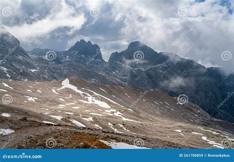 Landscape in the Mountains, the Dachstein Mountains in the Alps in ...