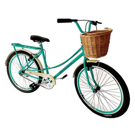 Bicicleta Aro Retro Cesta Feminina Pontofrio