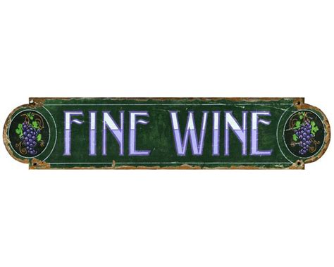 Custom Fine Wine Vintage Style Metal Sign - Personalized Antique ...