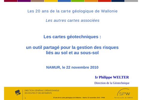 PDF Les cartes géotechniques un outil partagé pour la geologie