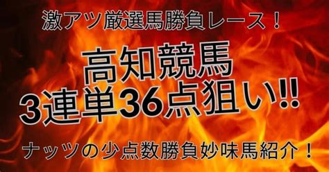 高知ファイナル3連単36点🚨🎯ナッツ🥜連日的中ラッシュ🔥｜競馬zone‼︎with 競馬野球ラーメンch