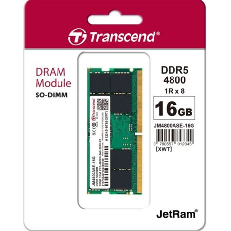 Transcend Jetram Ddr Sodimm Pc Mhz Gb X Gb Jm Ase