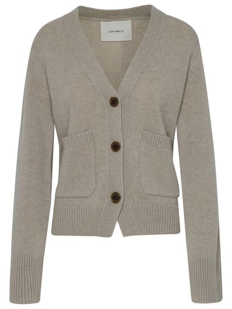 Lisa Yang Cardigan Danni In Cashmere Beige In Gray Lyst