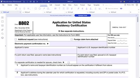 Irs Form 8802 How To Fill It Right