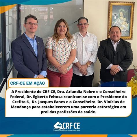 A Presidente Do CRF CE Dra Arlandia Nobre E O Conselheiro Federal Dr