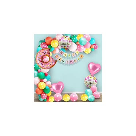 Party Propz Happy Birthday Decoration Kit Large 53 Pcs Donut Theme