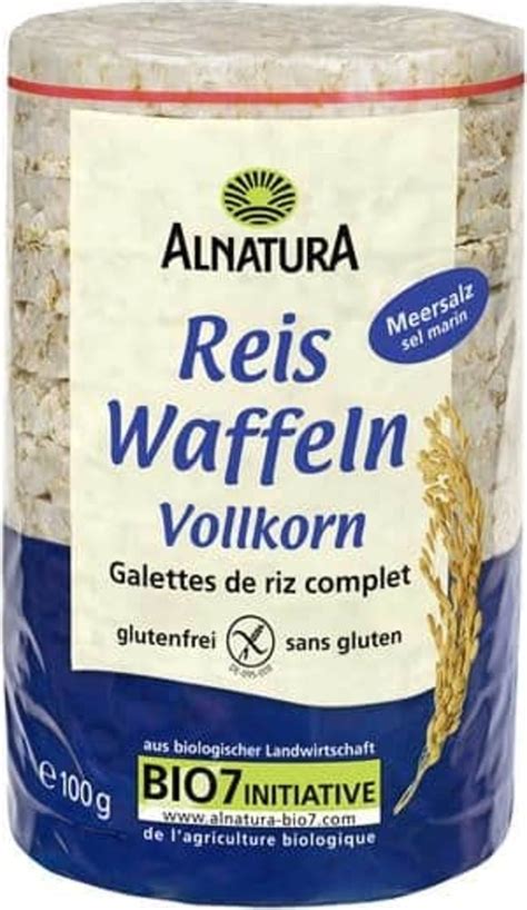 Alnatura Organic Whole Grain Rice Cakes With Salt 100 G Piccantino