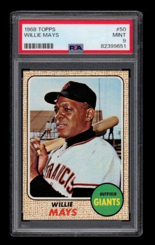 Topps Set Break Willie Mays Psa Mint Ebay