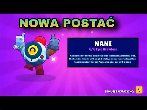 Nowa Postac Na Moim Koncie NANI Brawl Stars YouTube