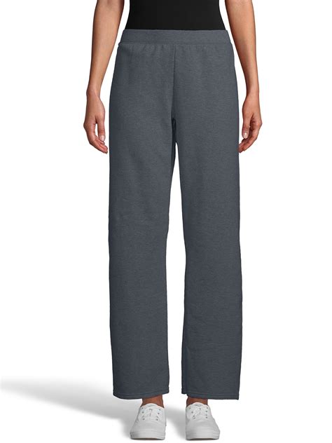 Hanes Comfortsoft Ecosmart Womens Open Bottom Leg Fleece Sweatpants