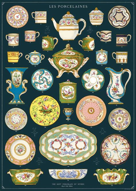 Cavallini Poster Gift Wrap Les Porcelains Evans And Hall