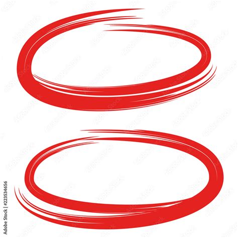 red circle marker set Stock Vector | Adobe Stock