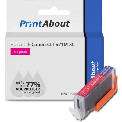 Huismerk Canon CLI 571M XL Inktcartridge Magenta Hoge Capaciteit Kopen