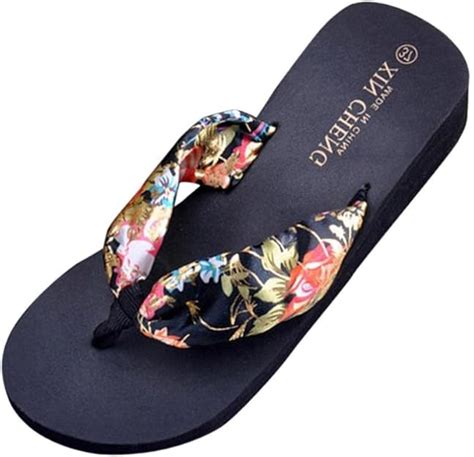 Chanclas Mujer Sandalias Florales De Playa De Bohemia Chanclas De