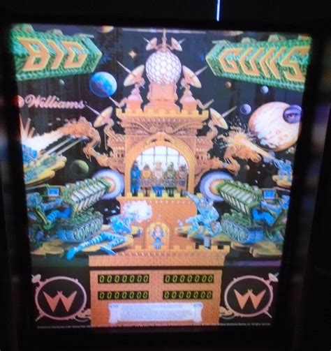 Williams Big Guns Pinball Head Led Display Light Box Etsy