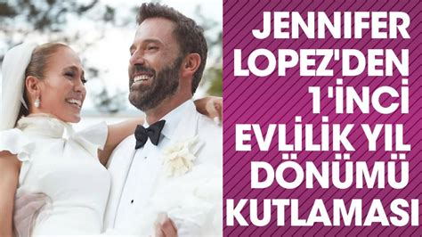 Jennifer Lopez den 1 inci evlilik yıl dönümü kutlaması