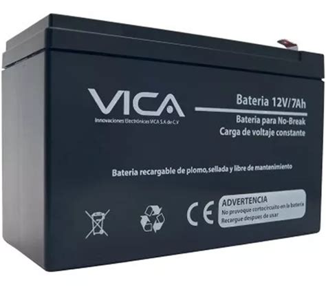 Batería De Reemplazo Vica 12v 7ah Recargable Sellada Libre De