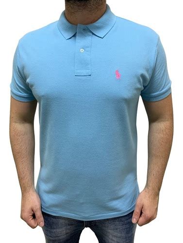 Camisa Polo Masculina Azul Claro Parcelamento Sem Juros