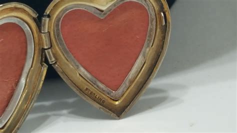 Vintage Sterling Silver Heart Locket Pendant