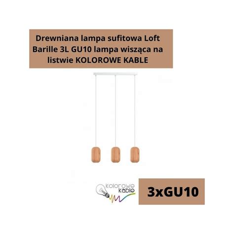 Drewniana Lampa Sufitowa Loft Barille L Gu Lampa Wisz Ca Na Listwie