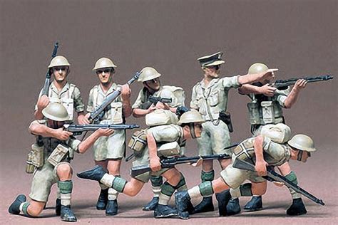 Tamiya 135 British 8th Army Infantry Desert Rat 8 Figures Kit Military Model Depot