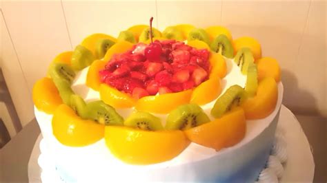 Pastel Decorado Con Frutas Naturales Youtube