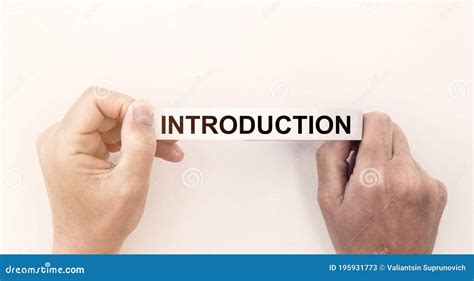 Introduction Word Text On A Sheet Of Paper Stock Image Image Of