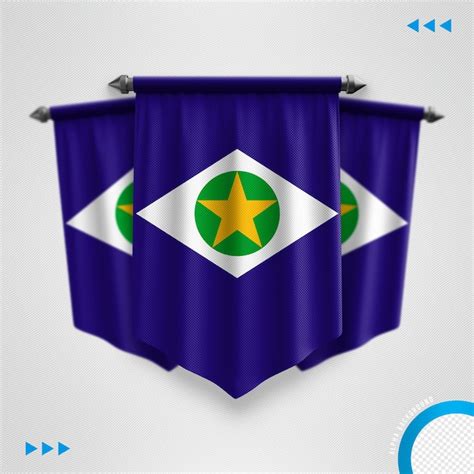 Bandeira Do Estado Brasileiro De Mato Grosso Psd Premium