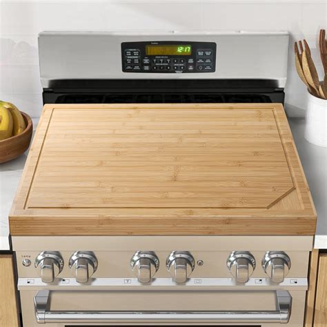 Noodle Board Stove Cover Bamboo Wood Stove Top Covers For Electric