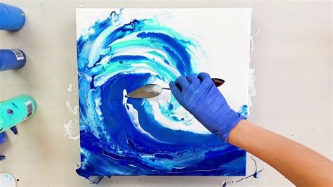 MUST SEE Easy 3D Ocean Wave Acrylic Pour Painting Fluid Art For